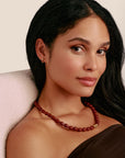 THOMAS SABO Stud Earrings with Red Stones