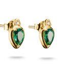 THOMAS SABO Stud Earrings with Green Stones