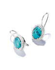 THOMAS SABO Earrings with Turquoise Oval Stones