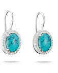 THOMAS SABO Earrings with Turquoise Oval Stones