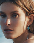 THOMAS SABO Earrings with Turquoise Oval Stones
