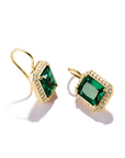 THOMAS SABO Earrings with Green Octagonal Stones