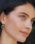 THOMAS SABO Earrings with Green Octagonal Stones