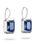 Earrings with nanocrystal in octagon cut