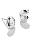 THOMAS SABO Oval Stud Earrings with Zirconia Stones Silver