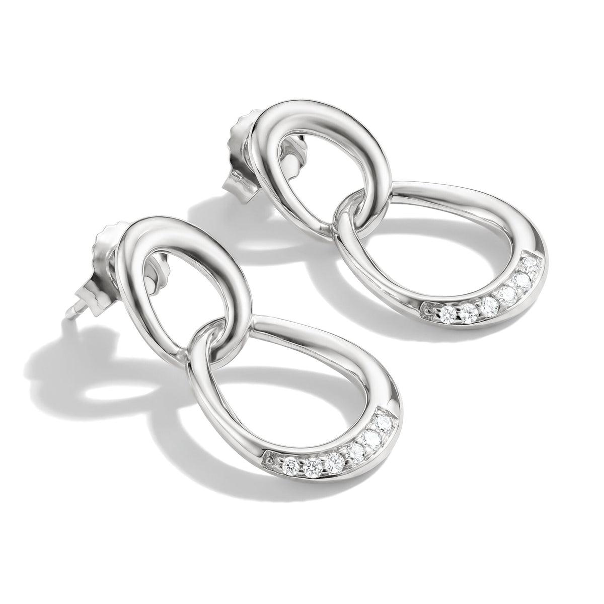 Earrings Together with zirconia