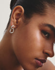 Earrings Together with zirconia
