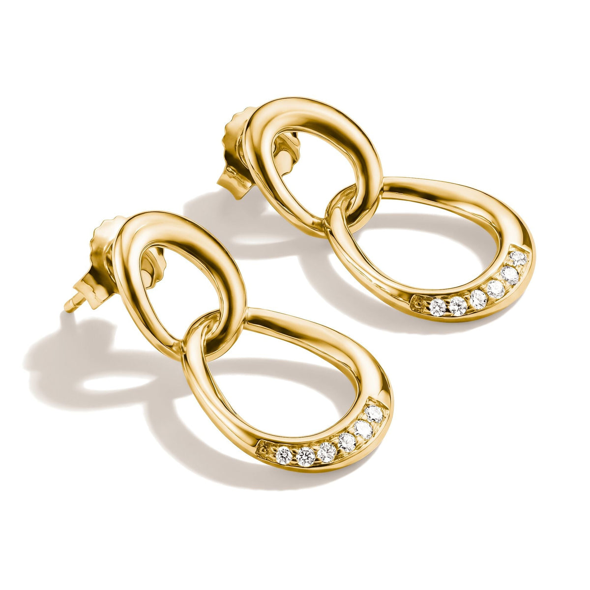 Earrings Together with zirconia
