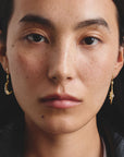 Earrings moon and star with zirconia