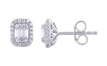 18CT DOLCE DIAMOND STUD EARRINGS