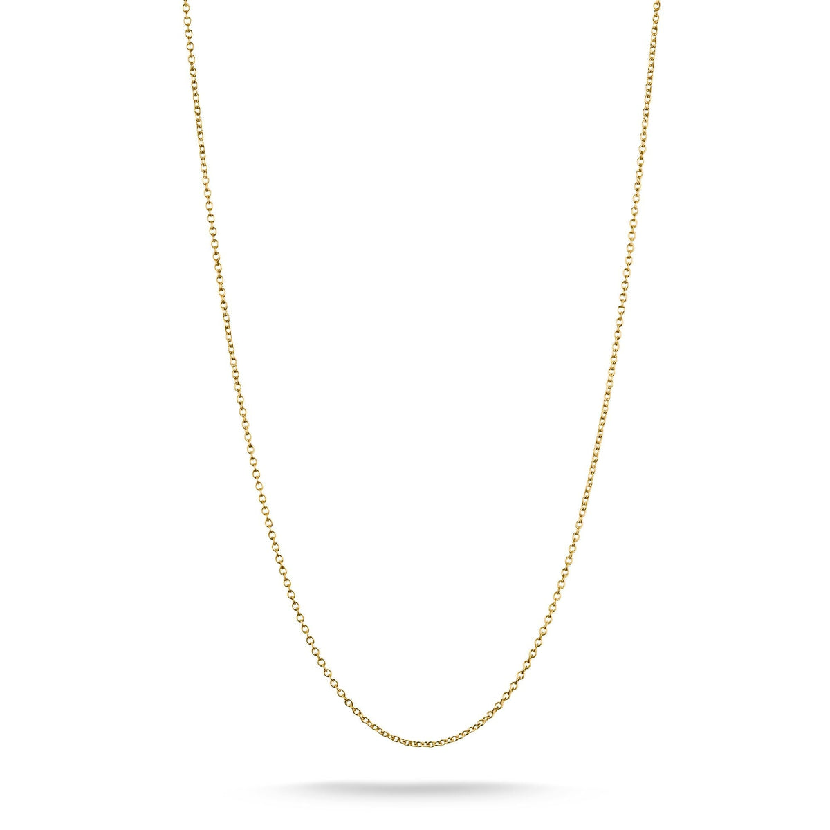Gold-Tone Stainless Steel Anchor Chain Necklace 1mm