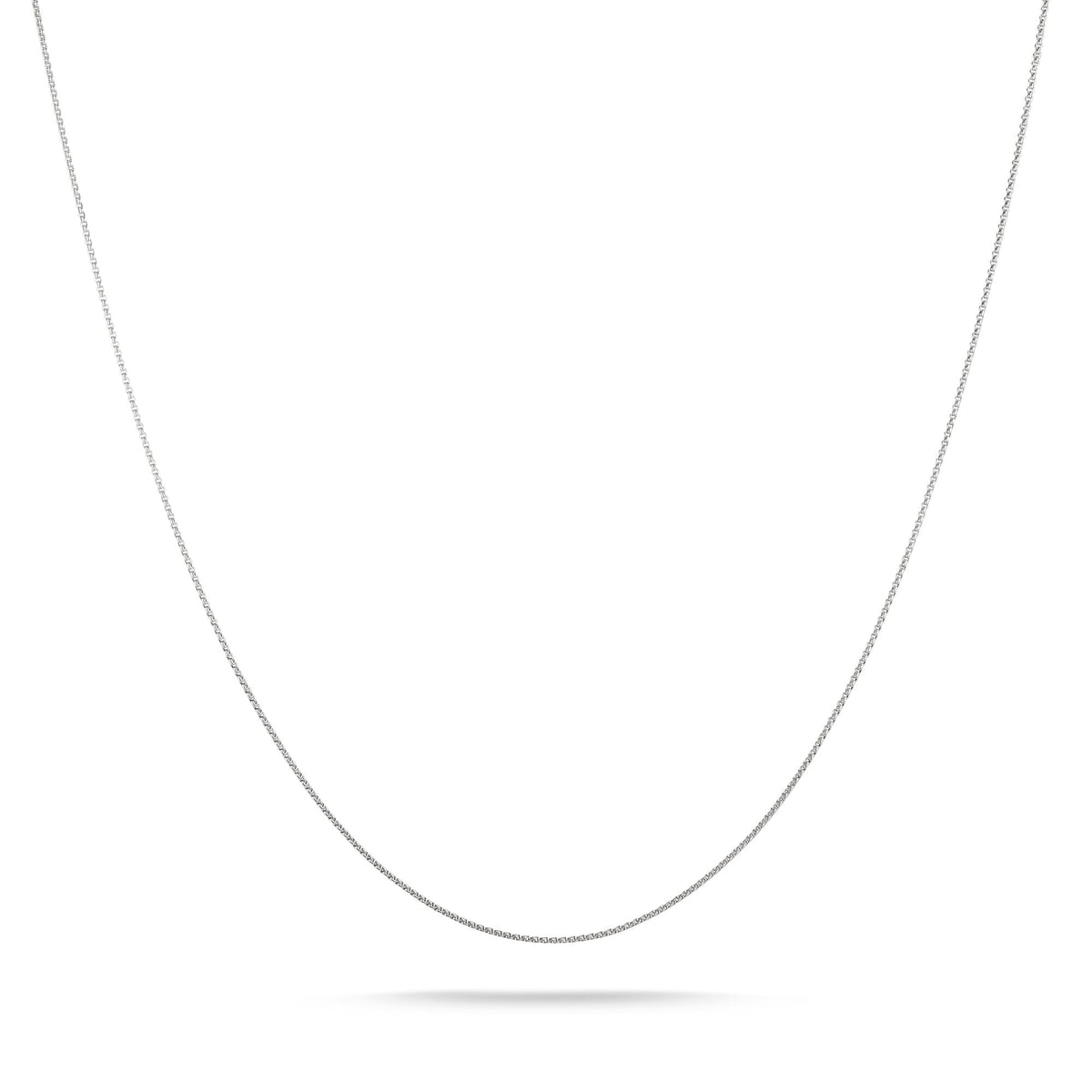 Silver-Plated Box Chain Necklace 1mm