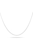 Silver-Plated Box Chain Necklace 1mm