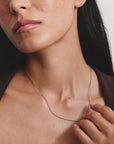 Silver-Plated Box Chain Necklace 1mm