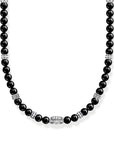 THOMAS SABO Tiger's Eye Black Bead Necklace