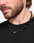 THOMAS SABO Tiger's Eye Black Bead Necklace