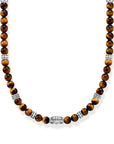 THOMAS SABO Rebel Tiger's Eye Bead Necklace