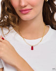 THOMAS SABO Link necklace with red goldbears & freshwater pearls