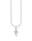 THOMAS SABO Necklace with cross pendant with pink zirconia