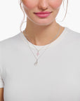 THOMAS SABO Necklace with cross pendant with pink zirconia