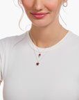 THOMAS SABO Heart pendant necklace silver with red zirconia