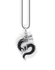 THOMAS SABO Necklace with dragon pendant black stones