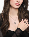 THOMAS SABO Necklace with dragon pendant black stones