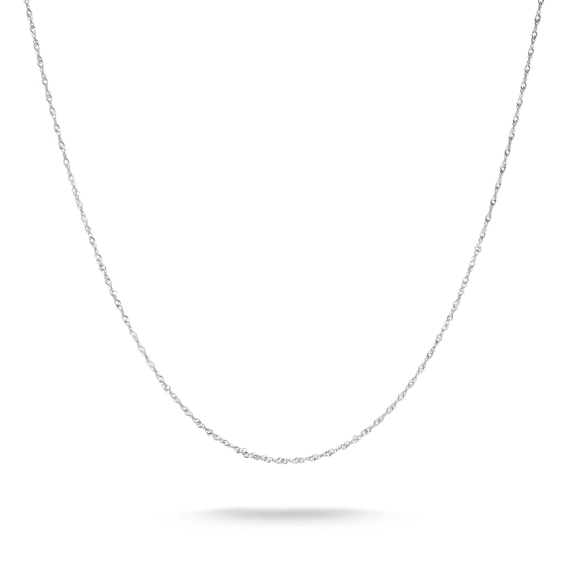 Silver-Plated Singapore Chain Necklace 1.7mm
