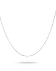 Silver-Plated Singapore Chain Necklace 1.7mm