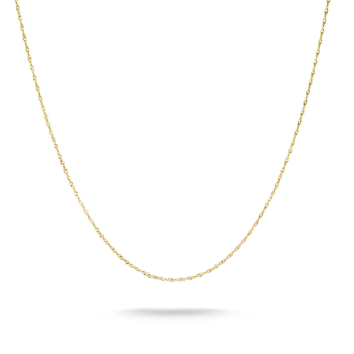 Gold-Tone Stainless Steel Singapore Chain Necklace 1.7mm