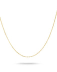Gold-Tone Stainless Steel Singapore Chain Necklace 1.7mm