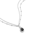 THOMAS SABO Black Stone Drop Necklace