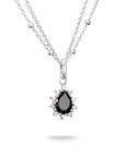 THOMAS SABO Black Stone Drop Necklace