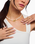 THOMAS SABO Fluid Pearl Necklace in Gold