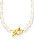 THOMAS SABO Fluid Pearl Necklace in Gold