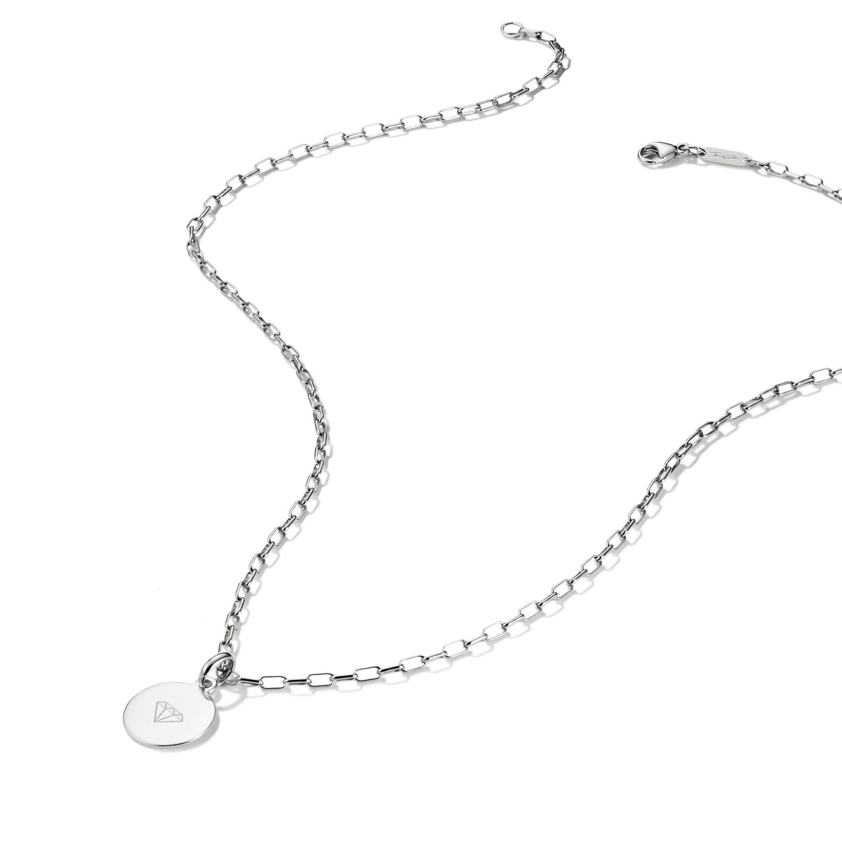 Silver-Plated Paperclip Chain Necklace 2.3mm