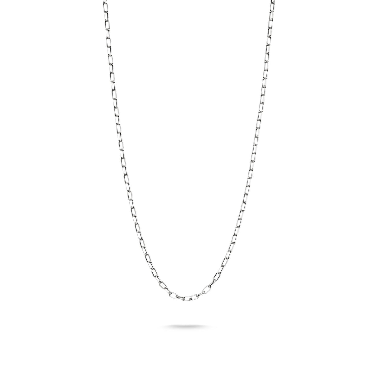 Silver-Plated Paperclip Chain Necklace 2.3mm