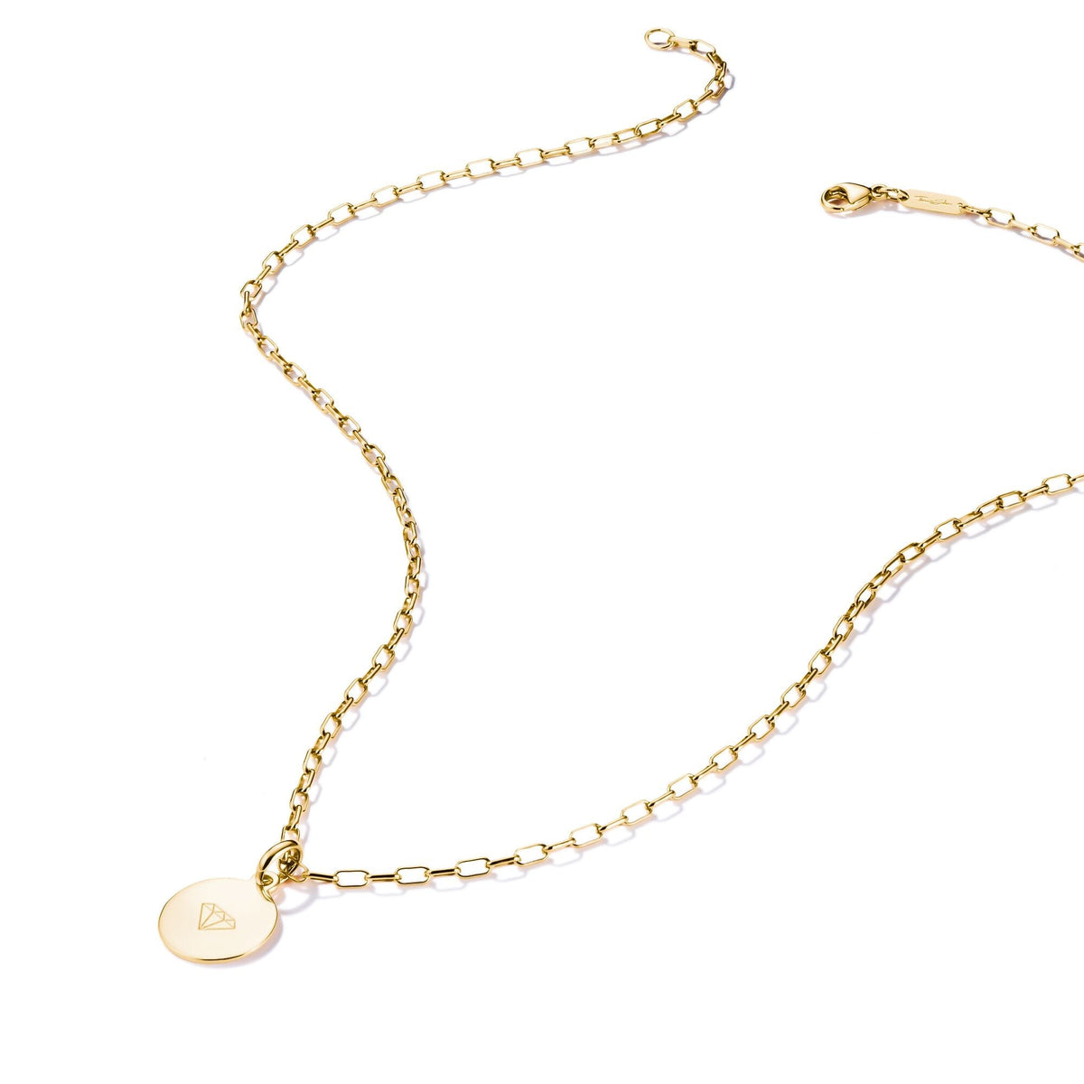 Gold-Tone Stainless Steel Paperclip Chain Necklace 2.3mm