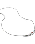 THOMAS SABO Half-Form Necklace with Red Zirconia Stone