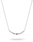 THOMAS SABO Half-Form Necklace with Red Zirconia Stone