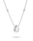 Chain with zirconia in teardrop shape