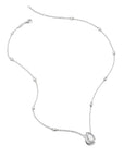 Chain with zirconia in teardrop shape