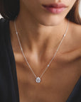 Chain with zirconia in teardrop shape