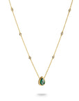 THOMAS SABO Necklace with Green Teardrop Stone
