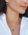 THOMAS SABO Necklace with Green Teardrop Stone