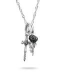 THOMAS SABO Sword and Rose Zirconia Necklace