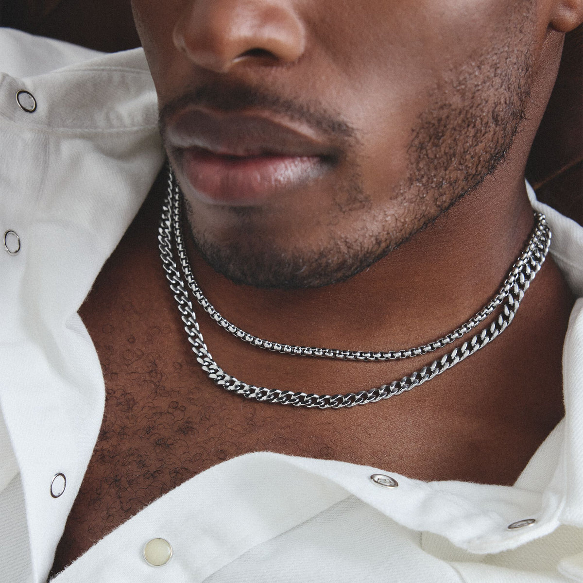 Stainless Steel Box Chain Necklace 4mm