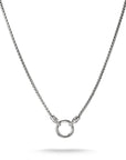 Stainless Steel Box Chain Necklace with Ring Clasp 2.7mm