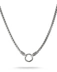 Stainless Steel Box Chain Necklace with Ring Clasp 4mm
