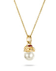 Hello Kitty Pompompurin Necklace with Pearl, Gold-Plated